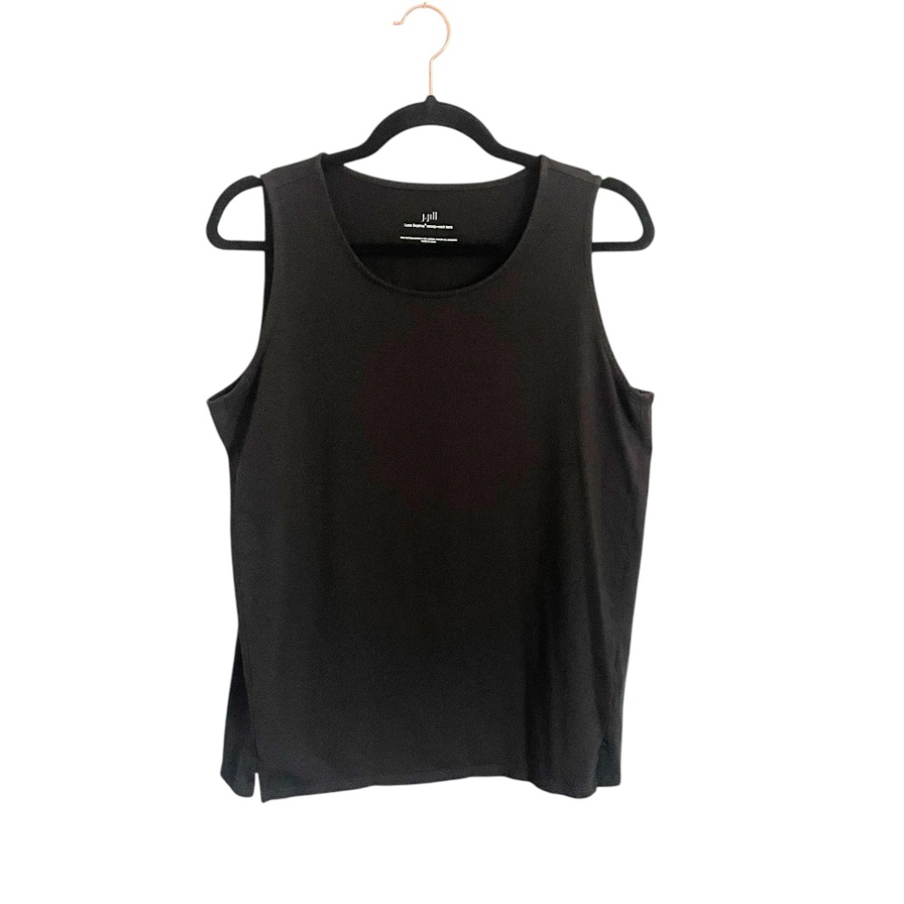 J. Jill Luxe Supima Scoop Neck Black Tank Women’s Size M